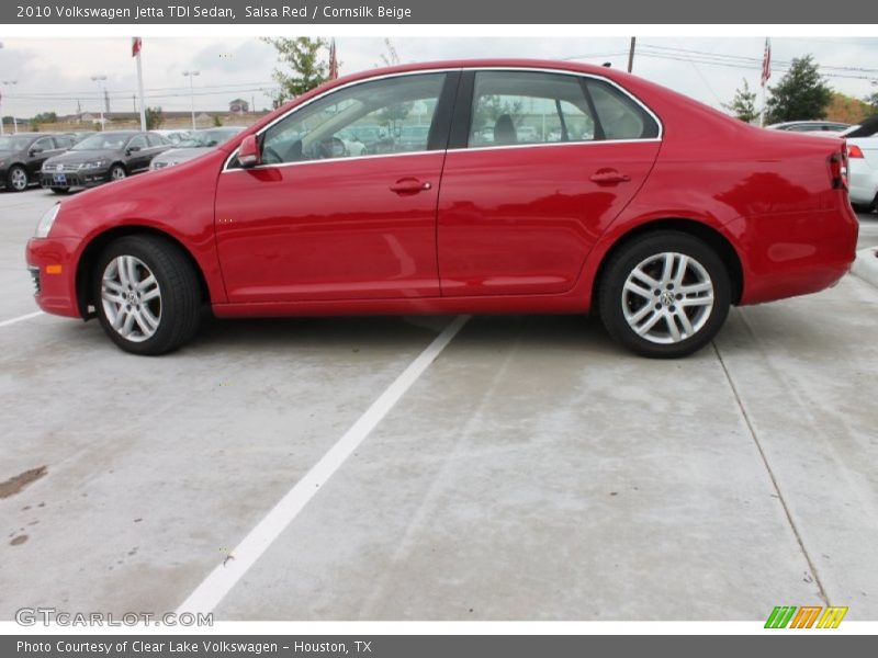 Salsa Red / Cornsilk Beige 2010 Volkswagen Jetta TDI Sedan