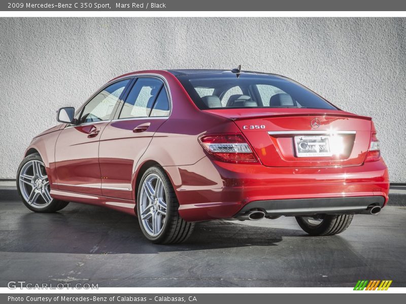 Mars Red / Black 2009 Mercedes-Benz C 350 Sport