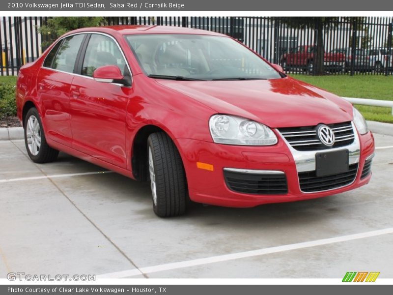 Salsa Red / Cornsilk Beige 2010 Volkswagen Jetta TDI Sedan