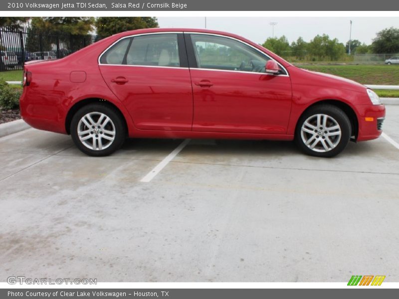 Salsa Red / Cornsilk Beige 2010 Volkswagen Jetta TDI Sedan