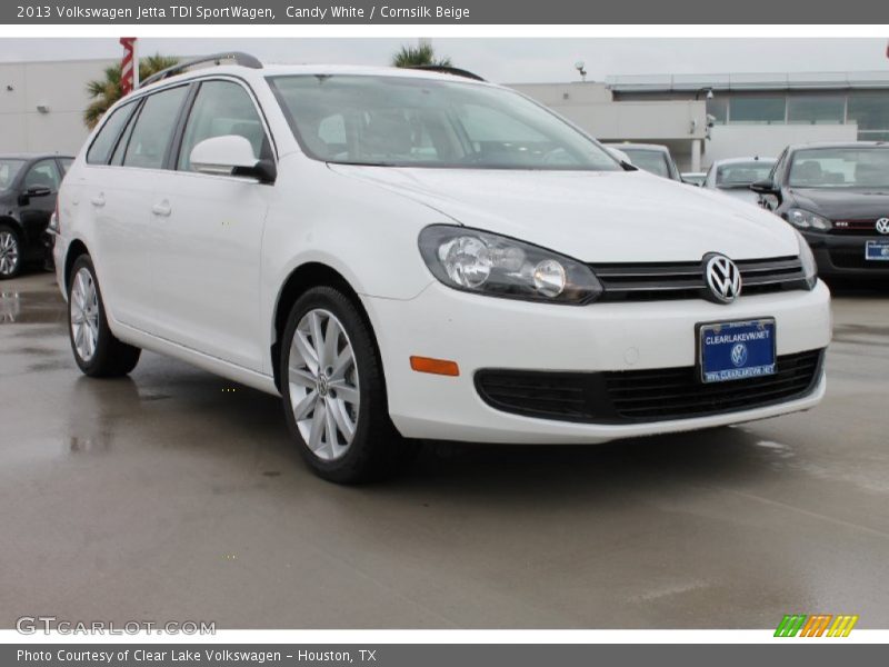 Candy White / Cornsilk Beige 2013 Volkswagen Jetta TDI SportWagen