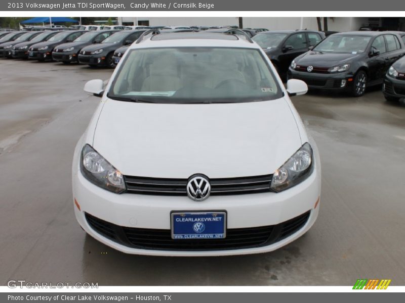 Candy White / Cornsilk Beige 2013 Volkswagen Jetta TDI SportWagen