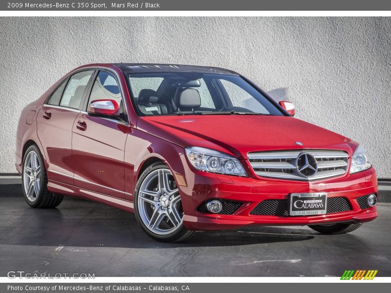 Mars Red / Black 2009 Mercedes-Benz C 350 Sport