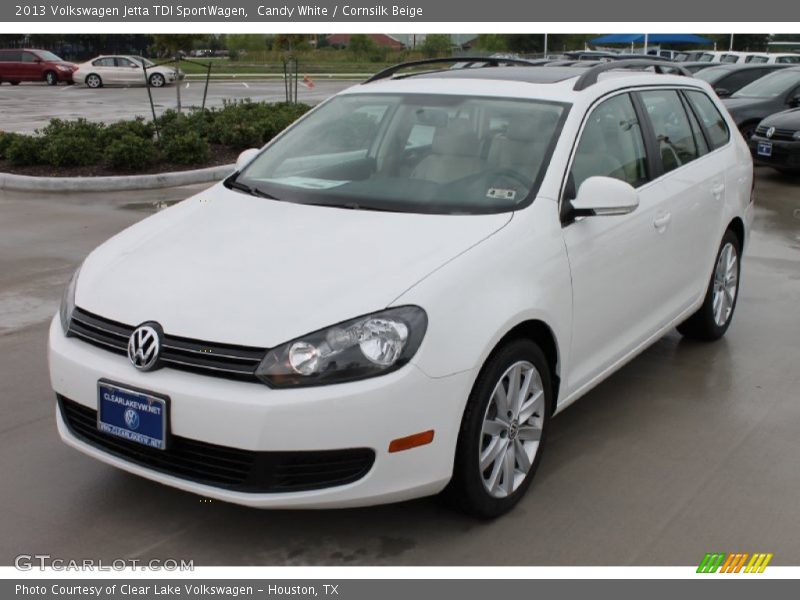 Candy White / Cornsilk Beige 2013 Volkswagen Jetta TDI SportWagen