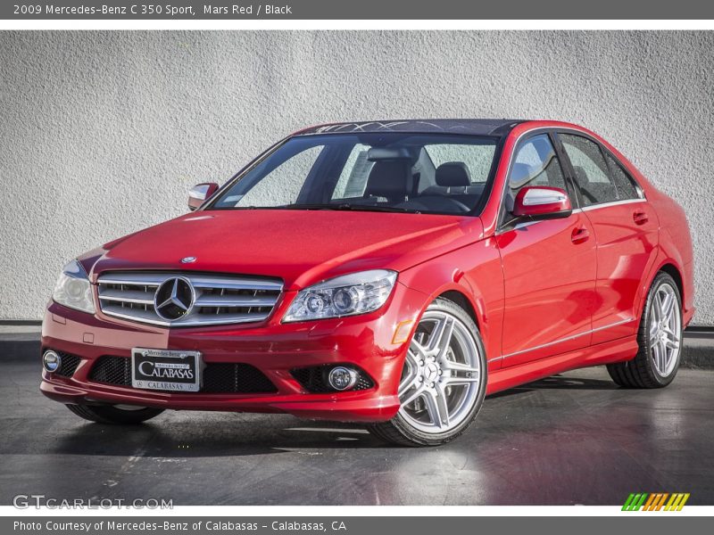 Mars Red / Black 2009 Mercedes-Benz C 350 Sport