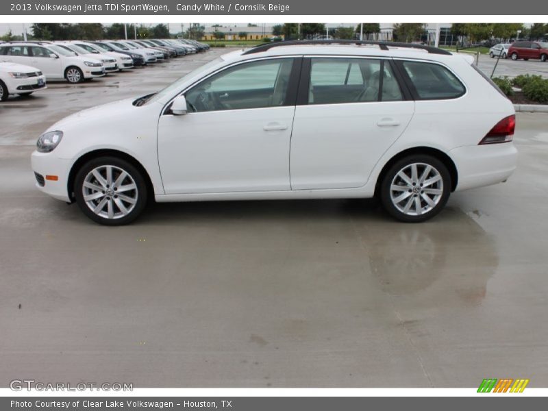 Candy White / Cornsilk Beige 2013 Volkswagen Jetta TDI SportWagen