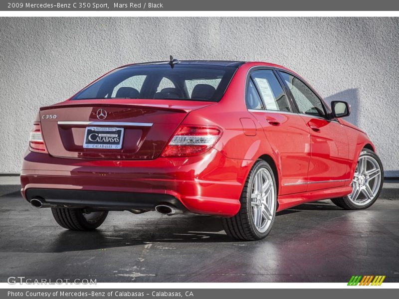 Mars Red / Black 2009 Mercedes-Benz C 350 Sport