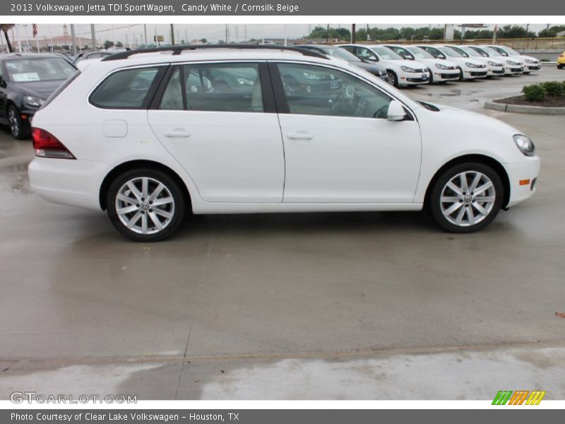 Candy White / Cornsilk Beige 2013 Volkswagen Jetta TDI SportWagen