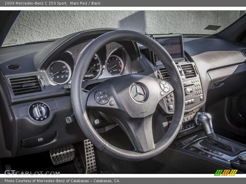 Mars Red / Black 2009 Mercedes-Benz C 350 Sport