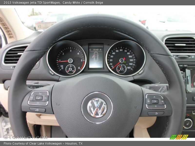 Candy White / Cornsilk Beige 2013 Volkswagen Jetta TDI SportWagen