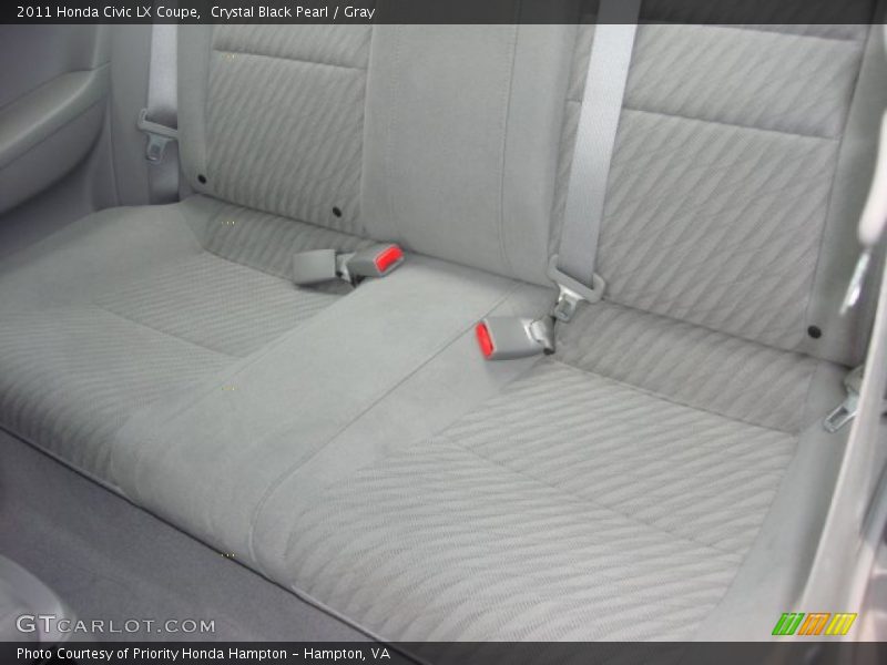 Crystal Black Pearl / Gray 2011 Honda Civic LX Coupe
