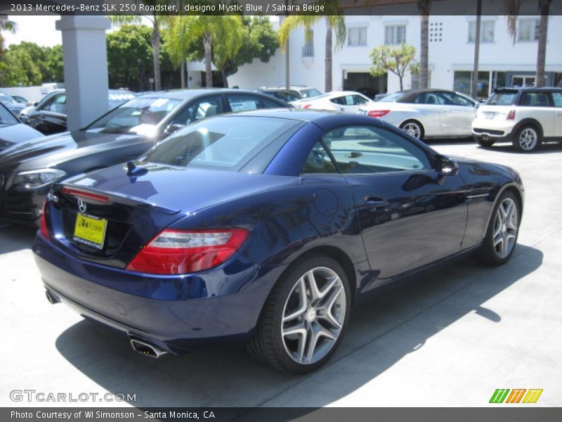 designo Mystic Blue / Sahara Beige 2013 Mercedes-Benz SLK 250 Roadster