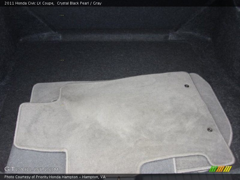 Crystal Black Pearl / Gray 2011 Honda Civic LX Coupe