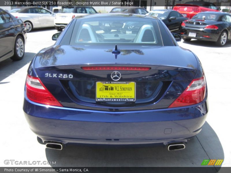designo Mystic Blue / Sahara Beige 2013 Mercedes-Benz SLK 250 Roadster