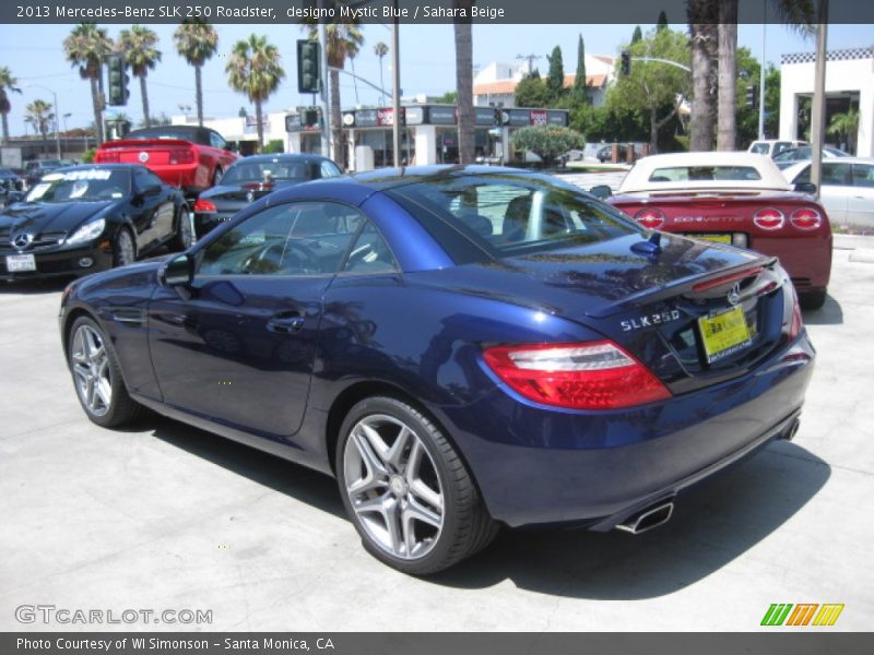designo Mystic Blue / Sahara Beige 2013 Mercedes-Benz SLK 250 Roadster