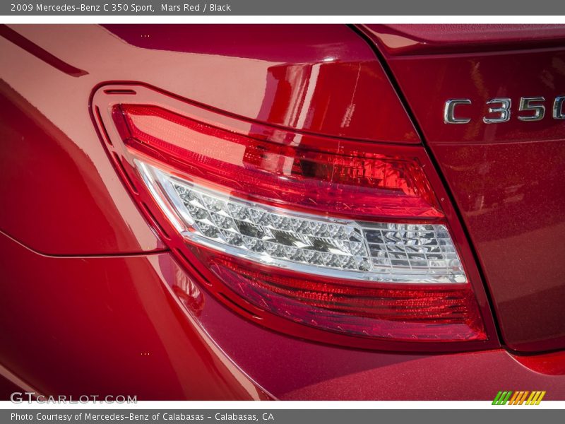 Mars Red / Black 2009 Mercedes-Benz C 350 Sport