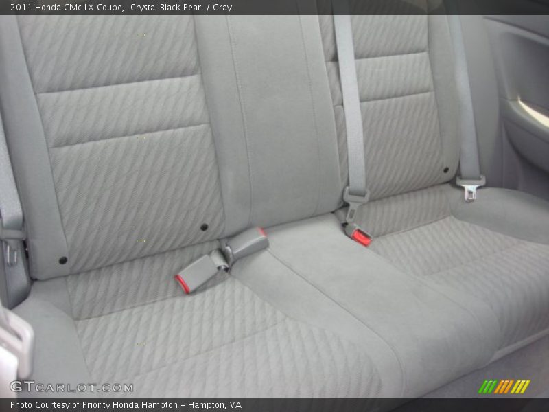 Crystal Black Pearl / Gray 2011 Honda Civic LX Coupe