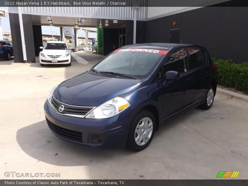 Blue Onyx Metallic / Charcoal 2012 Nissan Versa 1.8 S Hatchback