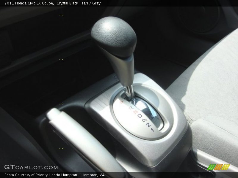 Crystal Black Pearl / Gray 2011 Honda Civic LX Coupe