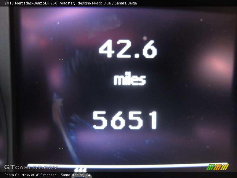 designo Mystic Blue / Sahara Beige 2013 Mercedes-Benz SLK 250 Roadster