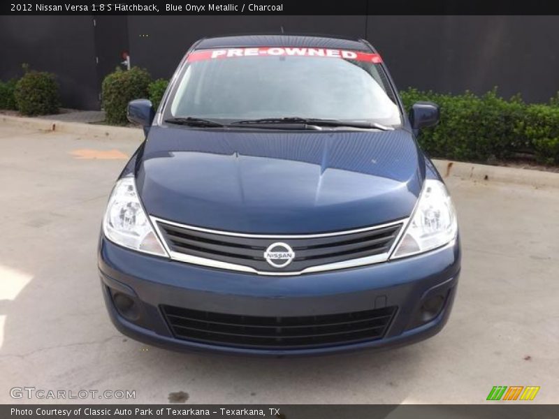 Blue Onyx Metallic / Charcoal 2012 Nissan Versa 1.8 S Hatchback