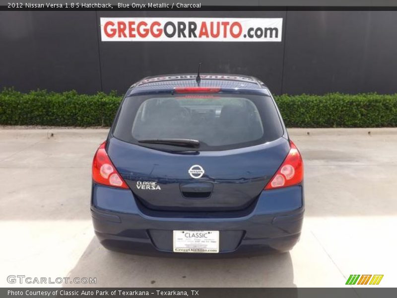 Blue Onyx Metallic / Charcoal 2012 Nissan Versa 1.8 S Hatchback