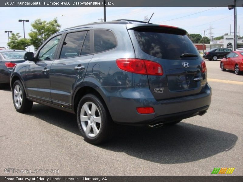 Deepwater Blue / Black 2007 Hyundai Santa Fe Limited 4WD