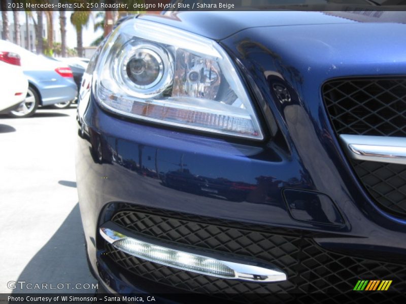 designo Mystic Blue / Sahara Beige 2013 Mercedes-Benz SLK 250 Roadster