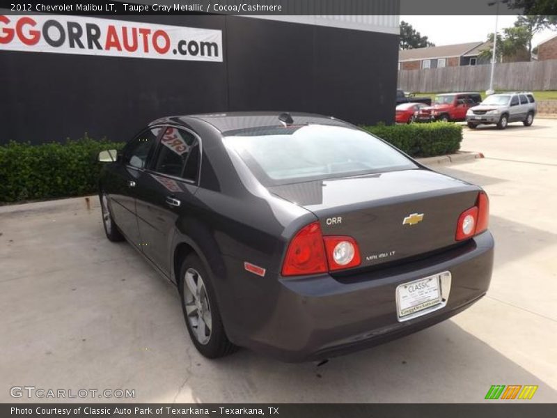 Taupe Gray Metallic / Cocoa/Cashmere 2012 Chevrolet Malibu LT