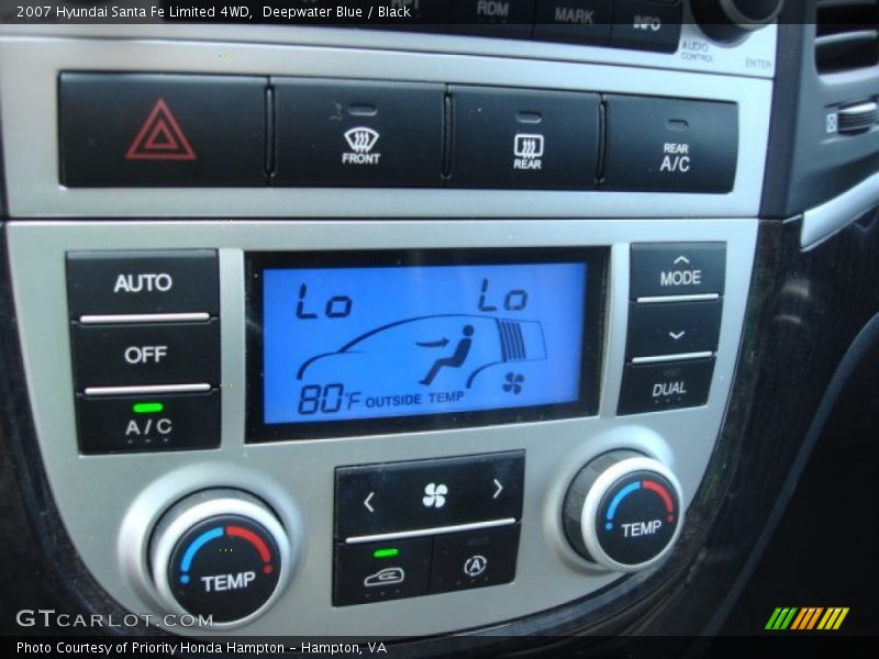 Deepwater Blue / Black 2007 Hyundai Santa Fe Limited 4WD