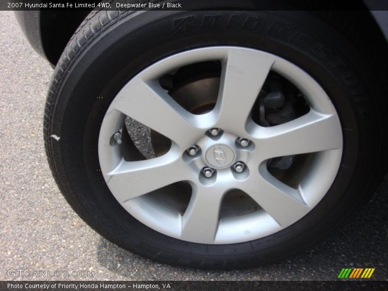 Deepwater Blue / Black 2007 Hyundai Santa Fe Limited 4WD
