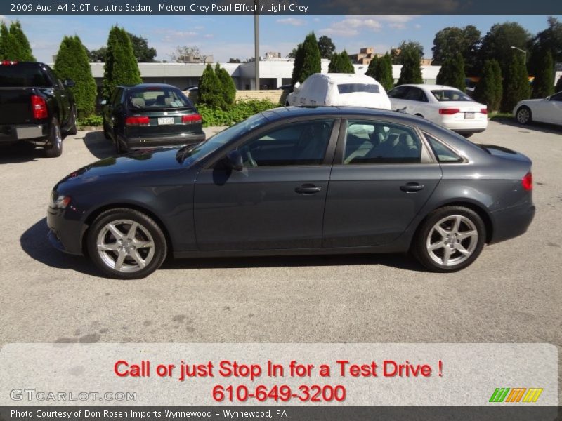 Meteor Grey Pearl Effect / Light Grey 2009 Audi A4 2.0T quattro Sedan