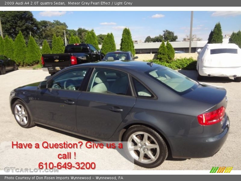 Meteor Grey Pearl Effect / Light Grey 2009 Audi A4 2.0T quattro Sedan