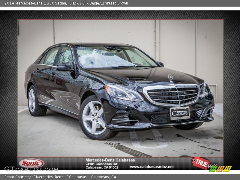 Black / Silk Beige/Espresso Brown 2014 Mercedes-Benz E 350 Sedan