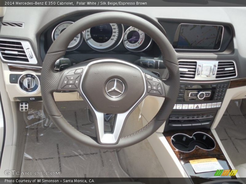 Polar White / Silk Beige/Espresso Brown 2014 Mercedes-Benz E 350 Cabriolet