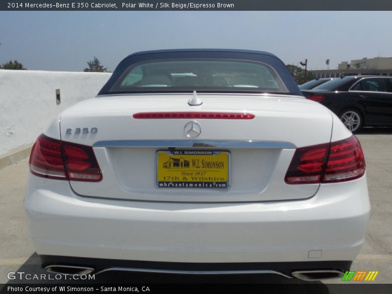 Polar White / Silk Beige/Espresso Brown 2014 Mercedes-Benz E 350 Cabriolet