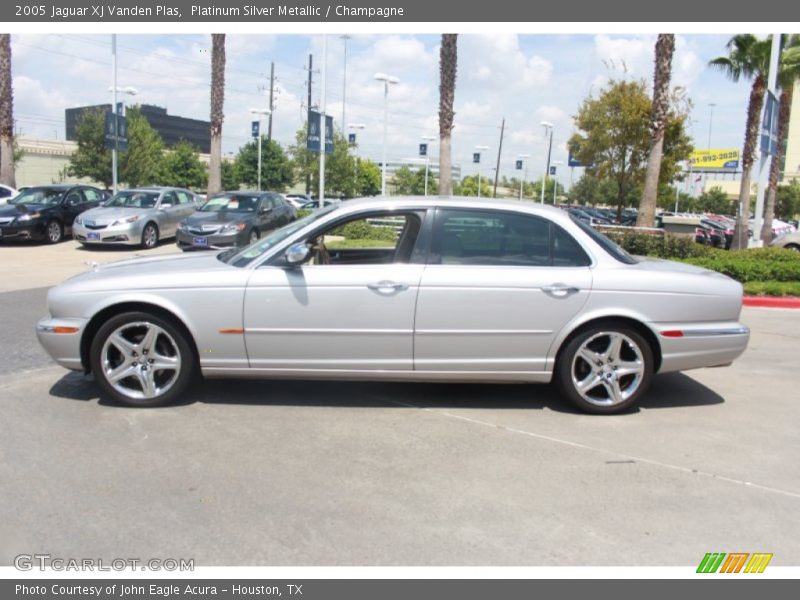 Platinum Silver Metallic / Champagne 2005 Jaguar XJ Vanden Plas