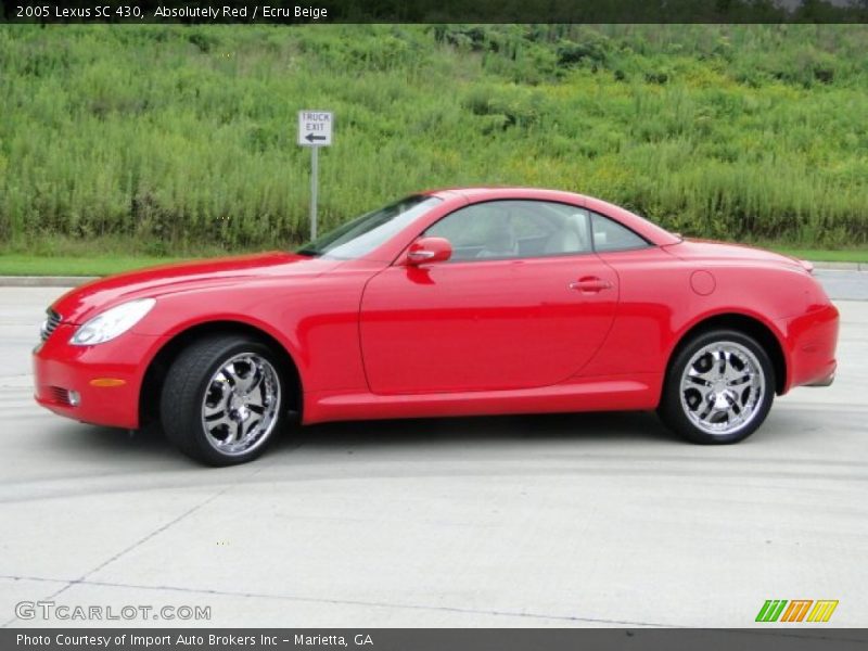 Absolutely Red / Ecru Beige 2005 Lexus SC 430