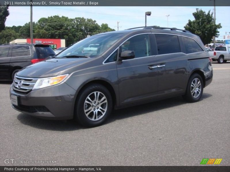 Smoky Topaz Metallic / Beige 2011 Honda Odyssey EX