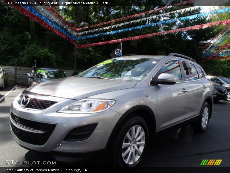 Liquid Silver Metallic / Black 2010 Mazda CX-9 Touring AWD
