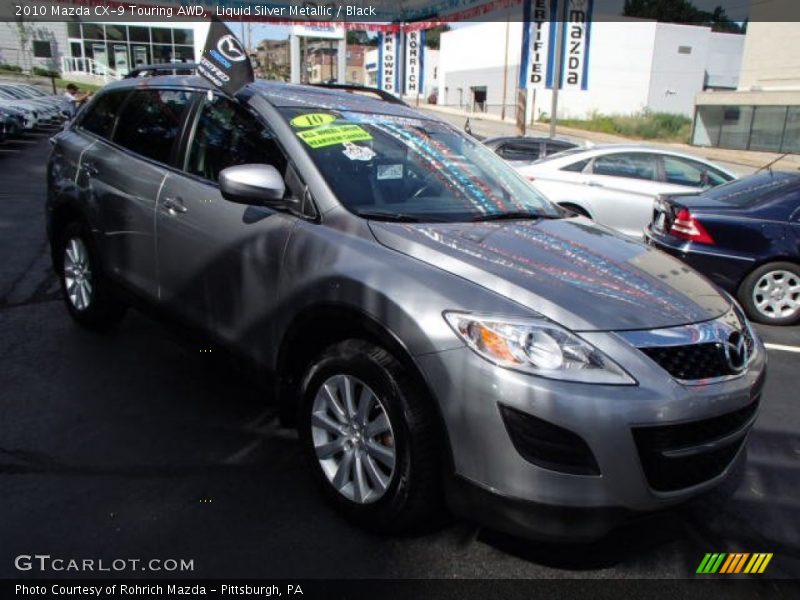 Liquid Silver Metallic / Black 2010 Mazda CX-9 Touring AWD
