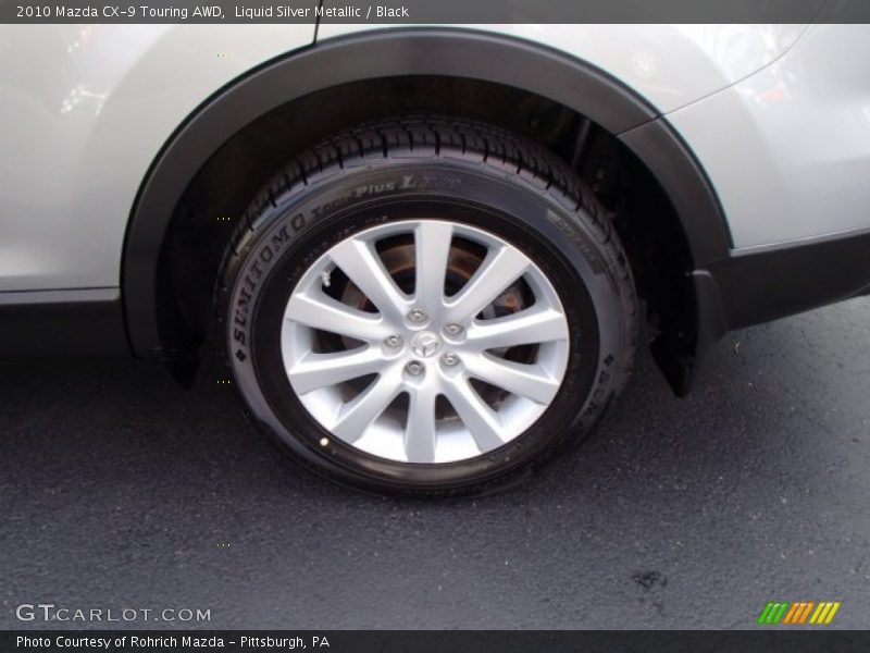 Liquid Silver Metallic / Black 2010 Mazda CX-9 Touring AWD