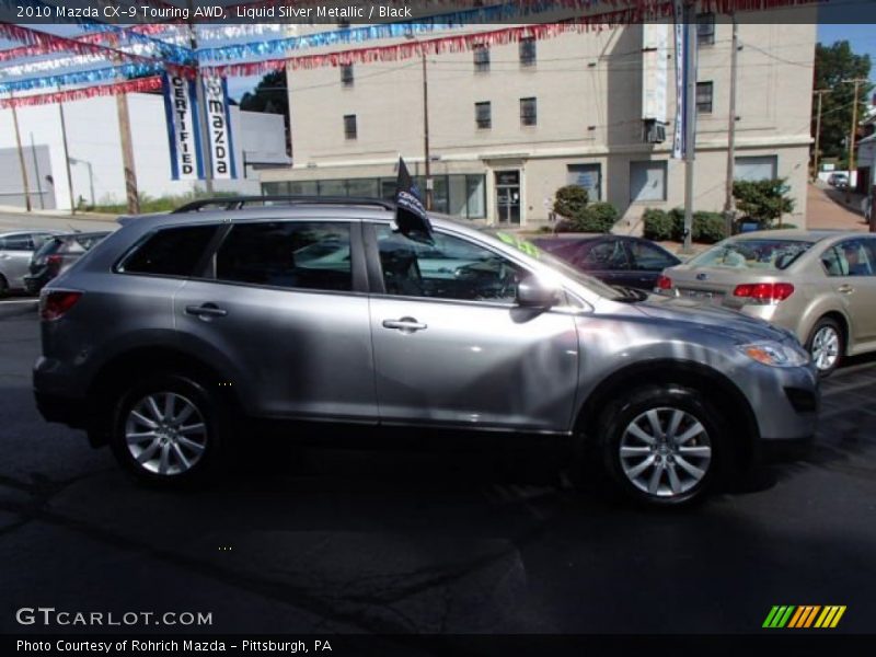 Liquid Silver Metallic / Black 2010 Mazda CX-9 Touring AWD