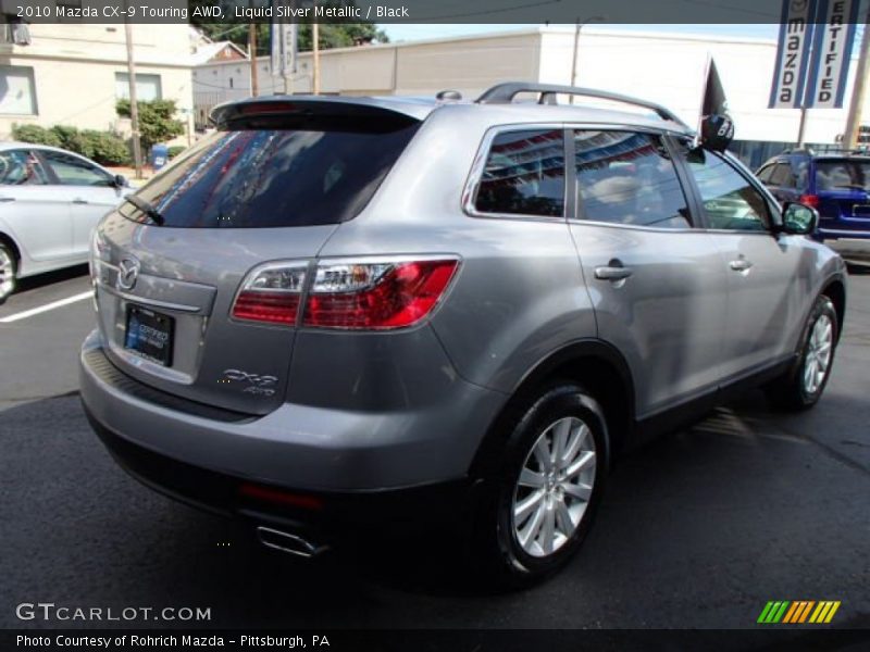 Liquid Silver Metallic / Black 2010 Mazda CX-9 Touring AWD