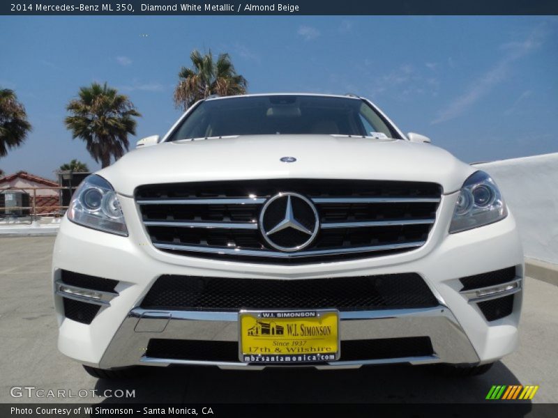 Diamond White Metallic / Almond Beige 2014 Mercedes-Benz ML 350