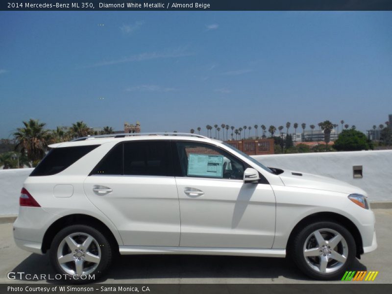 Diamond White Metallic / Almond Beige 2014 Mercedes-Benz ML 350