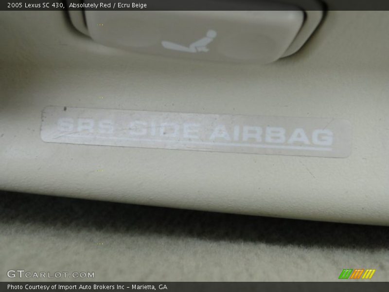 Absolutely Red / Ecru Beige 2005 Lexus SC 430
