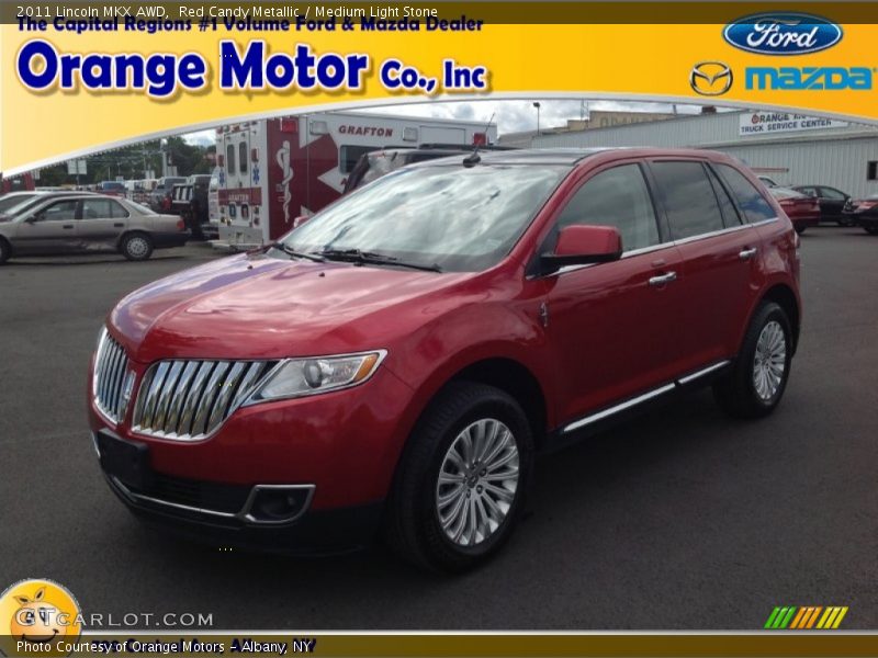 Red Candy Metallic / Medium Light Stone 2011 Lincoln MKX AWD