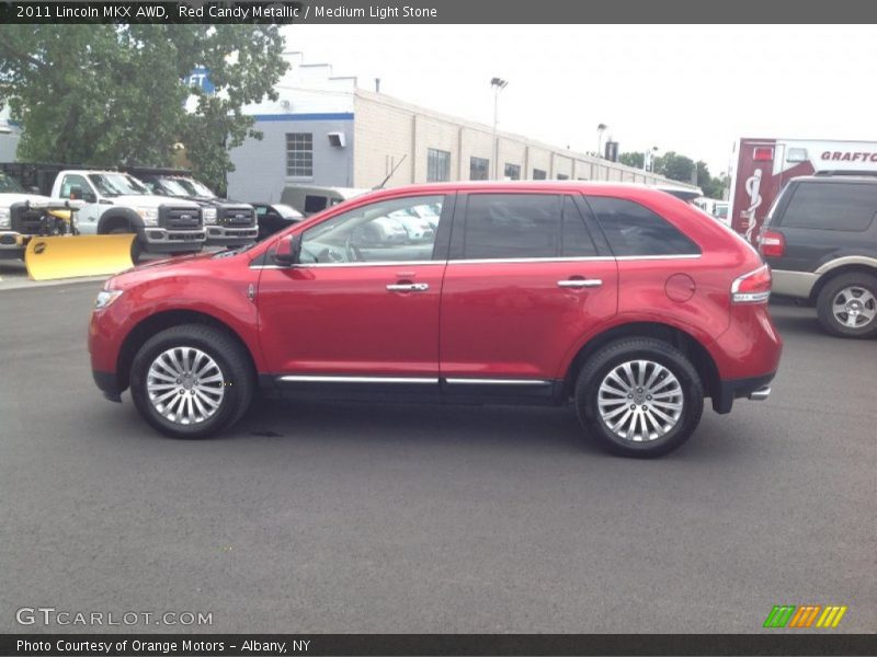 Red Candy Metallic / Medium Light Stone 2011 Lincoln MKX AWD