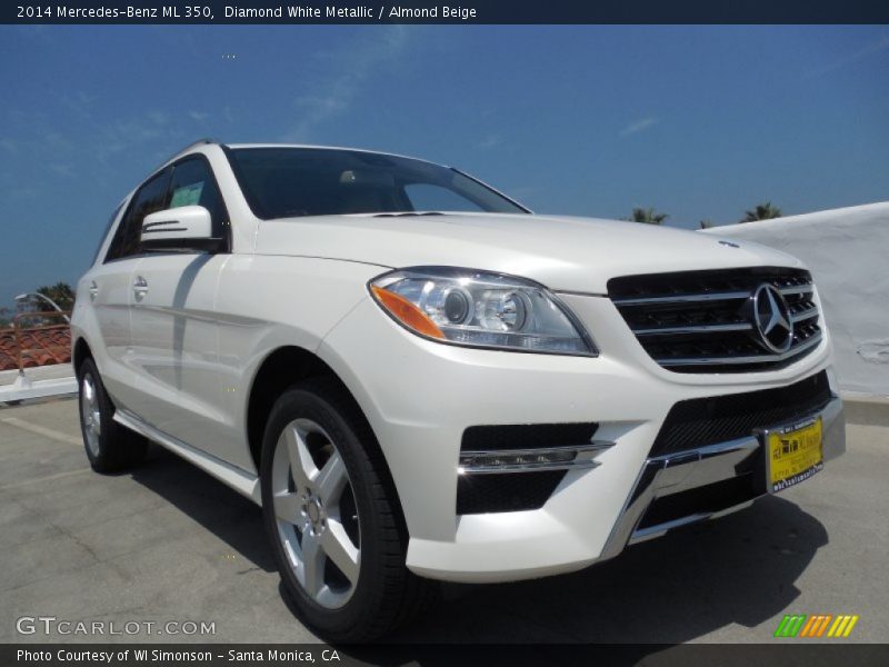 Diamond White Metallic / Almond Beige 2014 Mercedes-Benz ML 350
